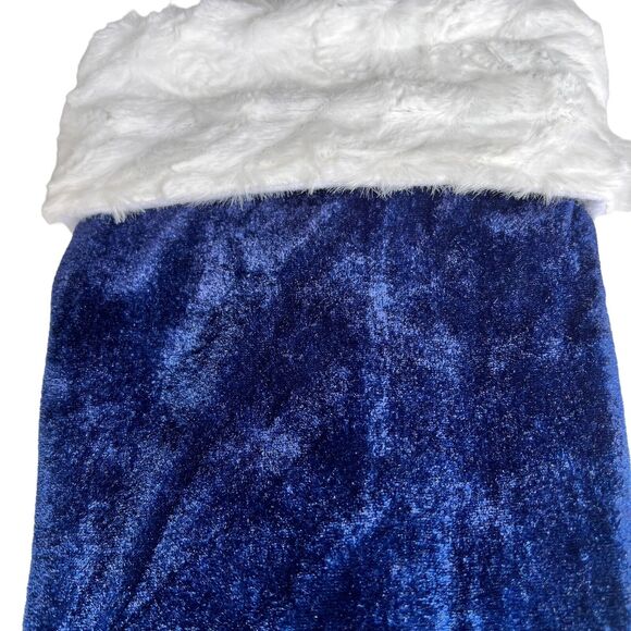 Florida Gators Christmas Stocking Velvety Blue Orange White Snowflakes UF Sports - Picture 3 of 12